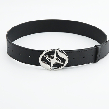 Női farmeröv - dekoratív, sokoldalú mindennapi öv sima ötvözet csattal, műbőr, szélesség 2-4 cm