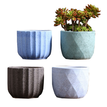 Keraminis vazonėlis sukulentams, kvėpuojantis ir tvirtas, aukštatemperatūroje degintas, staliniam ar grindų naudojimui