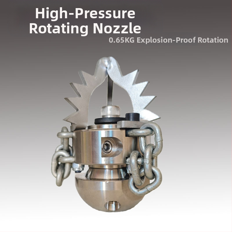 Ακροφύσιο περιστροφικό υψηλής πίεσης για απόφραξη αγωγών αποχέτευσης (Ανοξείδωτο ατσάλι) – Καθαρίζει λίπη, ιλύ και ρίζες δέντρων