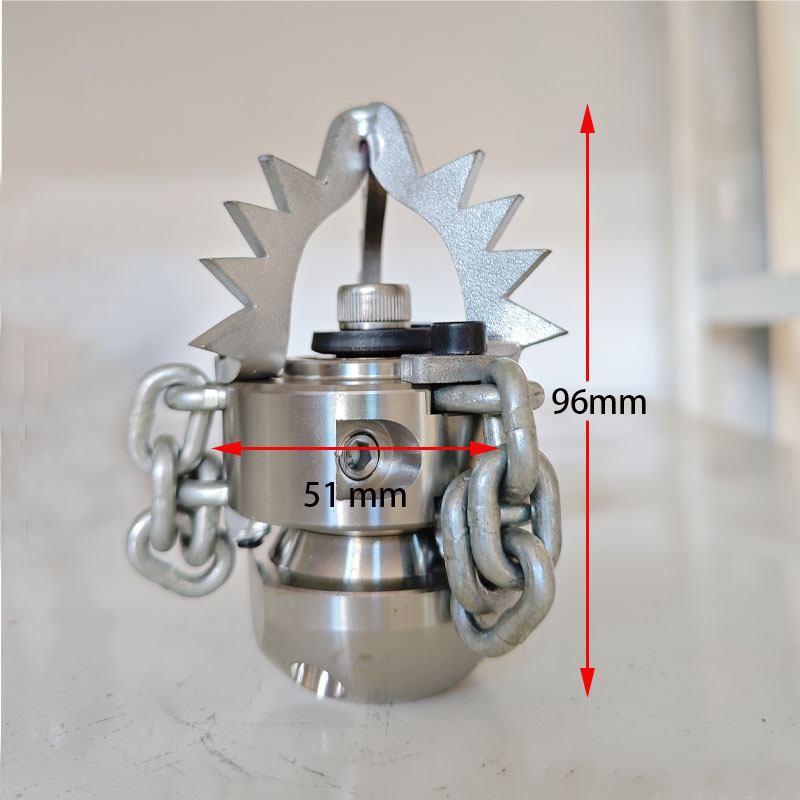 Aukšto slėgio besisukanti purkštuvė kanalizacijos valymui (nerūdijantis plienas) – valo riebalus, nuosėdas ir medžių šaknis