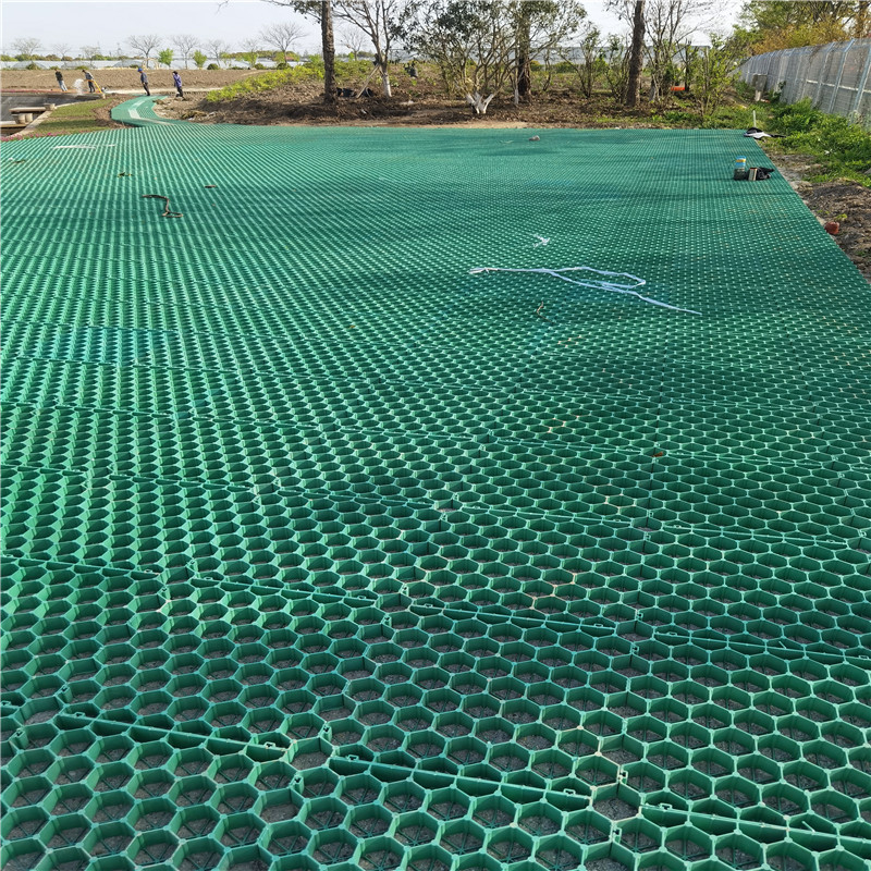 Мрежа за засаждане на трева за паркинг, пожарен проход, тротоар и озеленяване