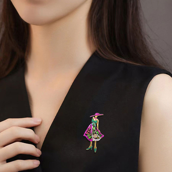 Κράμα καρφίτσα, κομψή διαμαντοκοσμημένη για γυναίκες – διακοσμητικό, πολυλειτουργικό δώρο