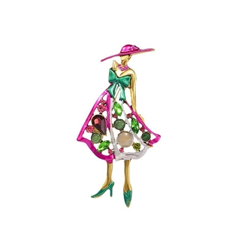 Κράμα καρφίτσα, κομψή διαμαντοκοσμημένη για γυναίκες – διακοσμητικό, πολυλειτουργικό δώρο