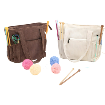 Corduroy Wool Storage Bag με χεϊρουλαβή, πολυχρηστικός οργανωτής για υπνοδωμάτιο