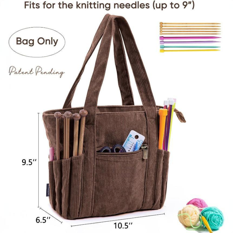 Corduroy gyapjú tároló táska, kézi hordozó, multifunkcionális a hálószobába