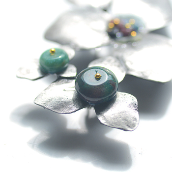 Καρφίτσα από κράμα, Unisex Ρετρό μοτίβο φύλλου, Ηλεκτροπλατινισμένο φινίρισμα, BB072212