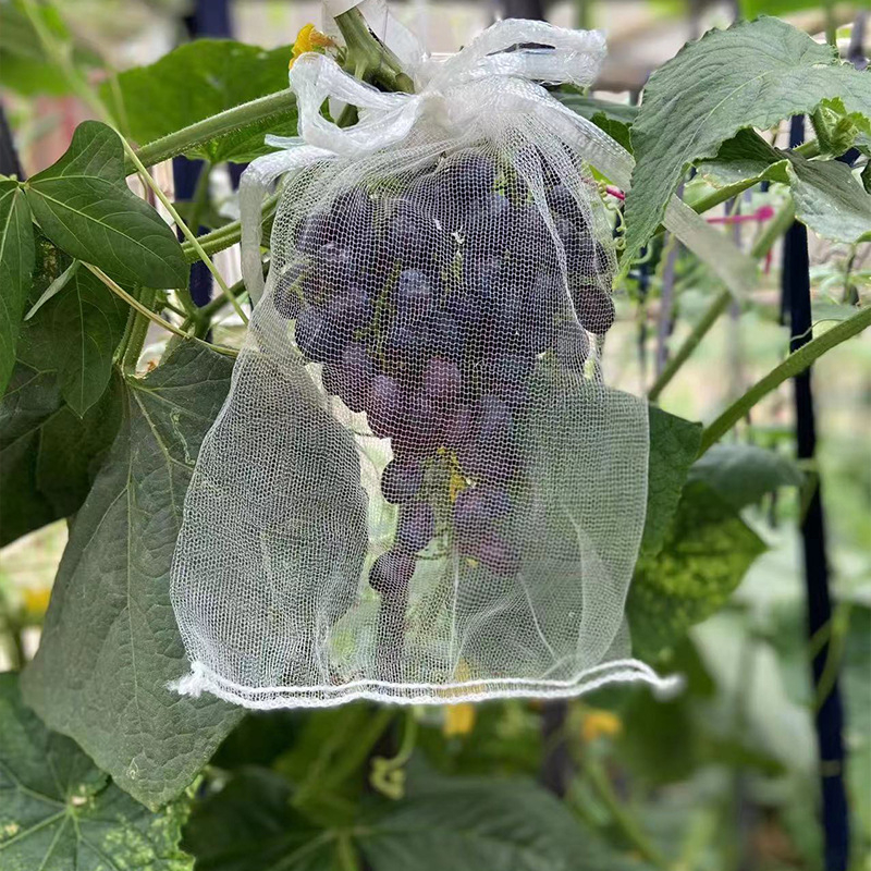Vaisių tinklo maišelis iš PE, storintas, su savarankiškai užsidarančiu užsegimu, maisto naudojimui