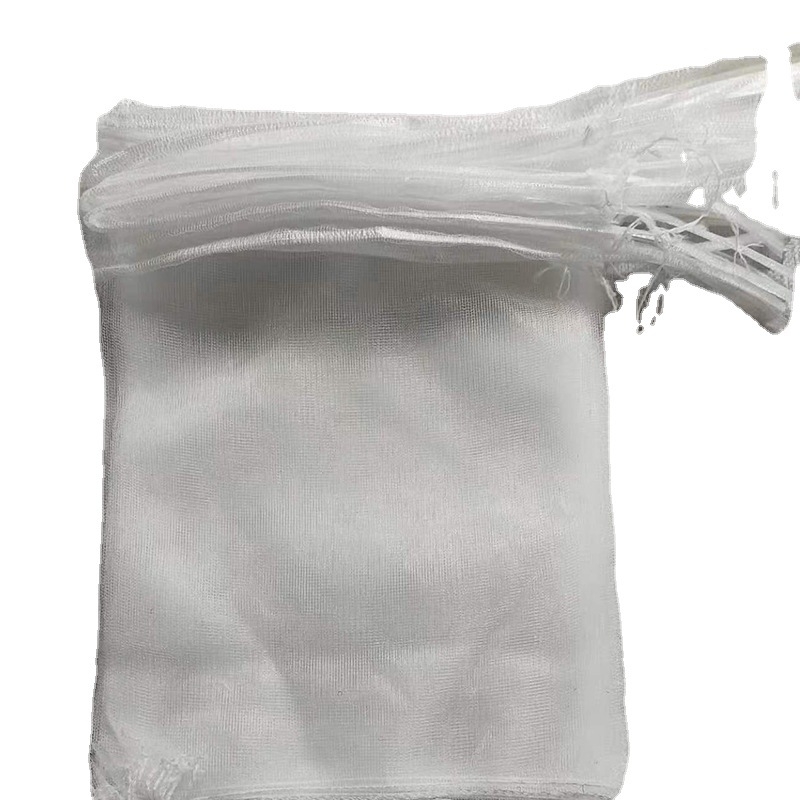 Vaisių tinklo maišelis iš PE, storintas, su savarankiškai užsidarančiu užsegimu, maisto naudojimui