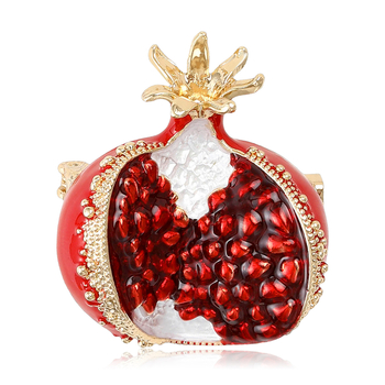 Γυναικεία καρφίτσα με φρούτο — κράμα, κορεατικό στυλ, σχήμα φρούτου, φινίρισμα εμαγιέ σταγόνες, σειρά φρούτων