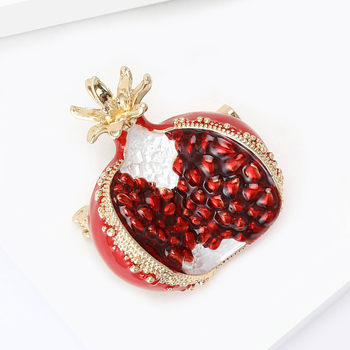 Γυναικεία καρφίτσα με φρούτο — κράμα, κορεατικό στυλ, σχήμα φρούτου, φινίρισμα εμαγιέ σταγόνες, σειρά φρούτων