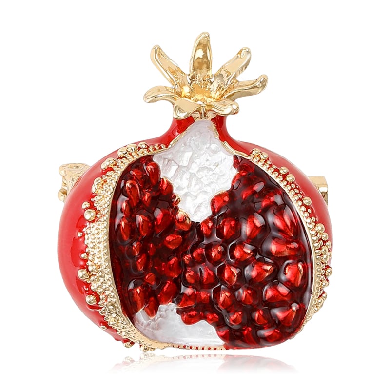 Γυναικεία καρφίτσα με φρούτο — κράμα, κορεατικό στυλ, σχήμα φρούτου, φινίρισμα εμαγιέ σταγόνες, σειρά φρούτων