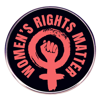 Καρφίτσα για τα Δικαιώματα των Γυναικών με Γράμματα, Μέταλλο, Ηλεκτροπλατίωση