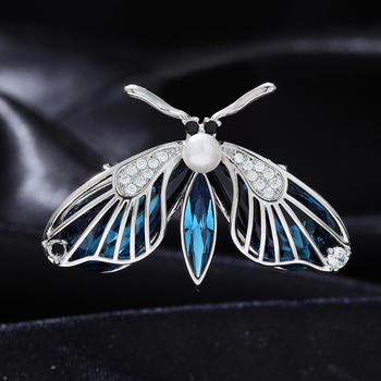 Moteriška bičių formos segė iš vario, su cirkonais, su deimantų įdėjimu, Princesių serija