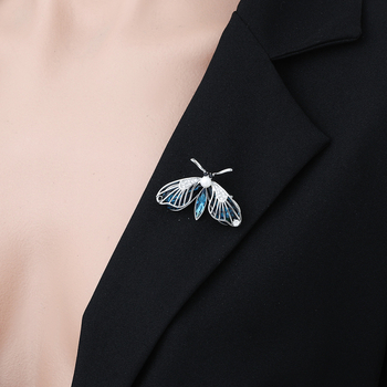 Moteriška bičių formos segė iš vario, su cirkonais, su deimantų įdėjimu, Princesių serija