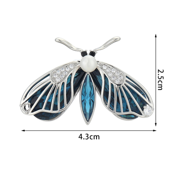 Moteriška bičių formos segė iš vario, su cirkonais, su deimantų įdėjimu, Princesių serija