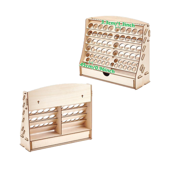 Ξύλινο επιτραπέζιο ράφι προβολής με έξι επίπεδα για φιάλες μπογιάς, βερνίκια νυχιών και αιθερικά έλαια, κινητό και πολυχρηστικό