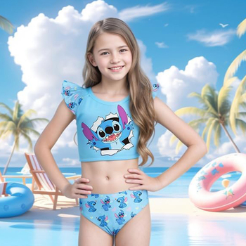 Blue Cat Stitch μαγιό δύο τεμαχίων για κορίτσια 10169