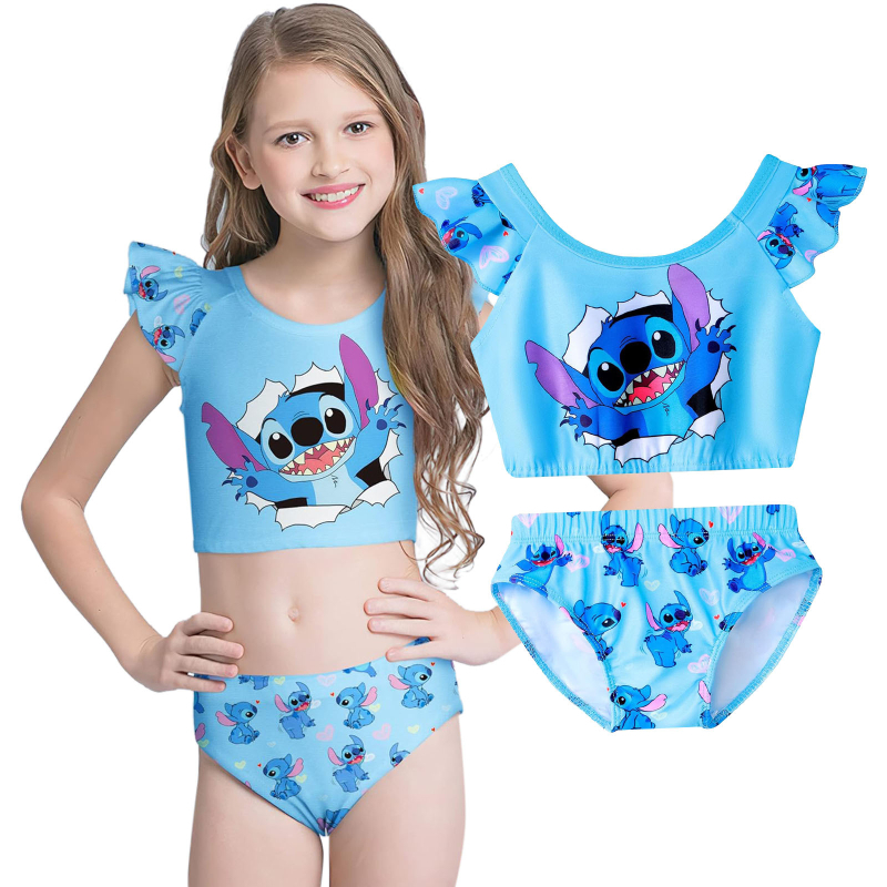 Blue Cat Stitch μαγιό δύο τεμαχίων για κορίτσια 10169