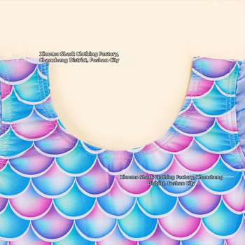 Παιδικό ολόσωμο μαγιό για κορίτσια με εκτύπωση φολίδων ψαριού, χωρίς μανίκια, γρήγορο στέγνωμα, υψηλή ελαστικότητα, ύφασμα πολυεστέρα 82%, επένδυση πολυεστέρα