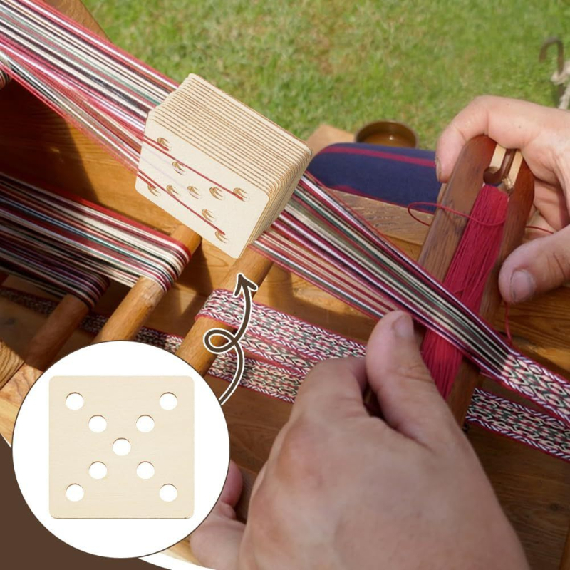 Drveni ručni tkalački set – boxwood, crtić stil, opća upotreba