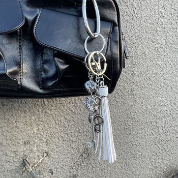 Κρεμαστό τσάντας με φούντα και μοτίβο μουσικής νότας, σχεδιασμένο με έμπνευση από τον ωκεανό (Υλικό: κράμα; Στυλ: INS στυλ, κρεμαστό για τσάντα; Λανσάρισμα: Άνοιξη 2025; Κατηγοριοποίηση στυλ: προσωπική τάση)