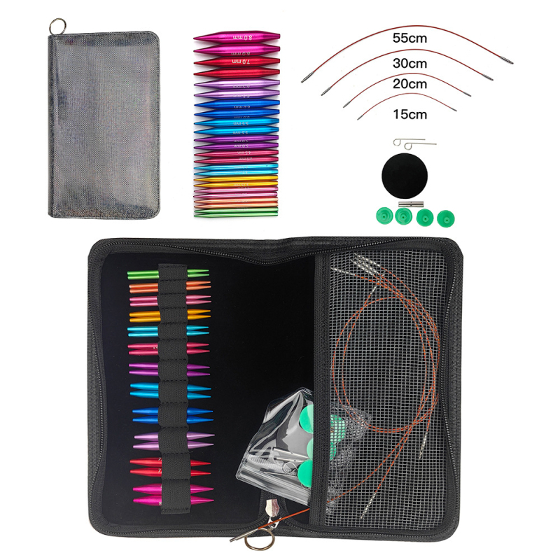 Elválasztható gyűrűs tűk készlet, 9 darab, mini ultra rövid, bohem/pásztor stílus, PU táskával