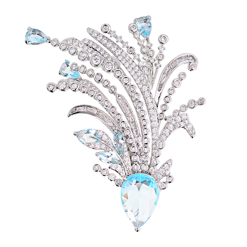 Rézből készült bross, női és virág alakú, elektropolírozott felülettel, 2025 nyári kiadás, elegáns stílus