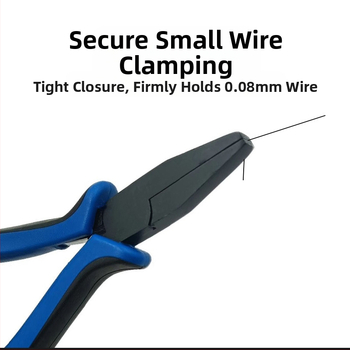 Lapos orrú fogó teflon bevonattal és műanyag markolattal DIY ékszerkészítéshez, kampó kötéséhez és zsinórhúzáshoz