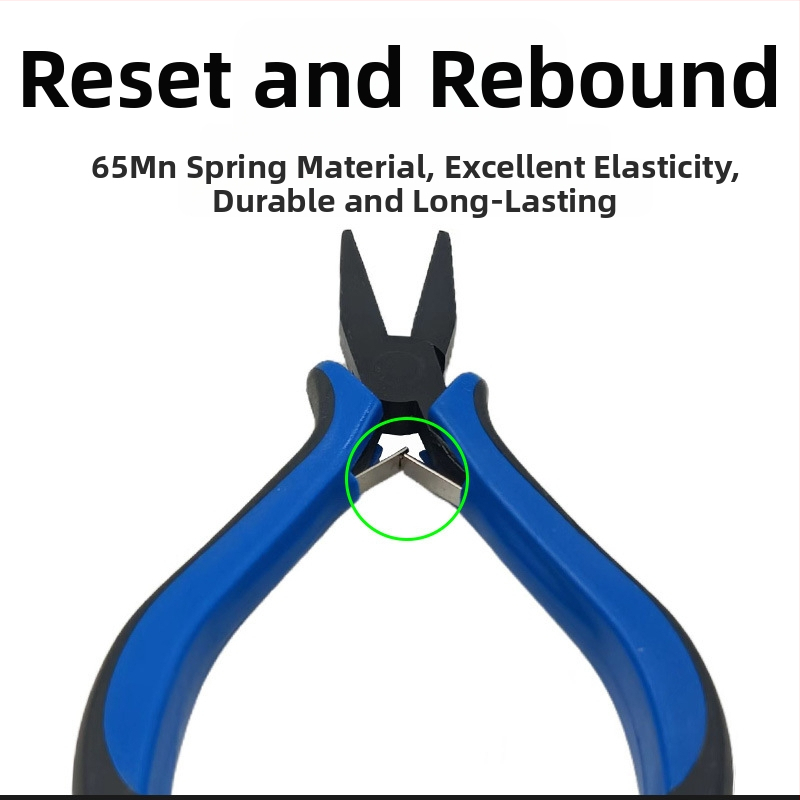 Клещи с плоски челюсти, тефлоново покритие и дръжка с пластмасово покритие за DIY бижута, завързване на куки и работа с конци