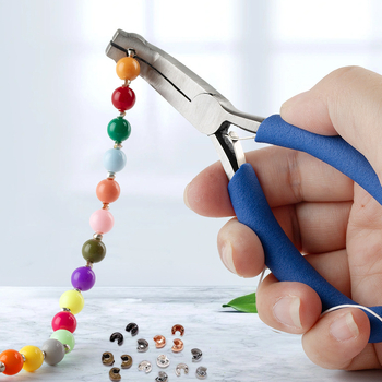 Perliukų išdėstymo replės su apvalia skylute, aukštos anglies plienas, rankų darbo papuošalų įrankis