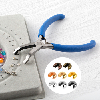 Perliukų išdėstymo replės su apvalia skylute, aukštos anglies plienas, rankų darbo papuošalų įrankis