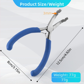 Perliukų išdėstymo replės su apvalia skylute, aukštos anglies plienas, rankų darbo papuošalų įrankis