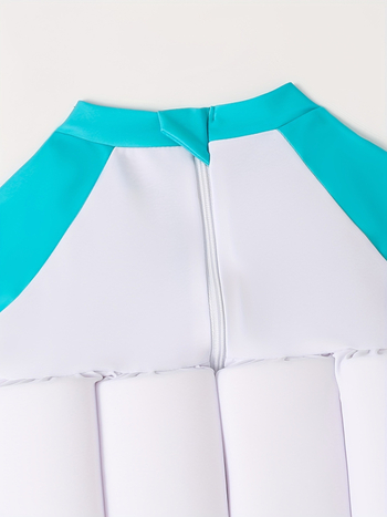 Για αγόρια: μαγιό ενός κομματιού με πλωτικότητα, μακριές μανίκια και κοντές παντελόνες, πολυεστέρας