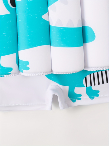 Για αγόρια: μαγιό ενός κομματιού με πλωτικότητα, μακριές μανίκια και κοντές παντελόνες, πολυεστέρας