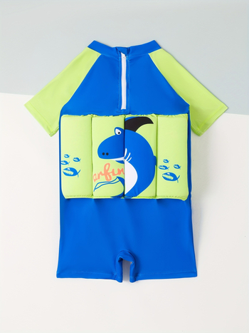 Παιδικό μαγιό με πλευστότητα για αγόρια — 82% πολυεστέρας, ύφασμα πολυεστέρα