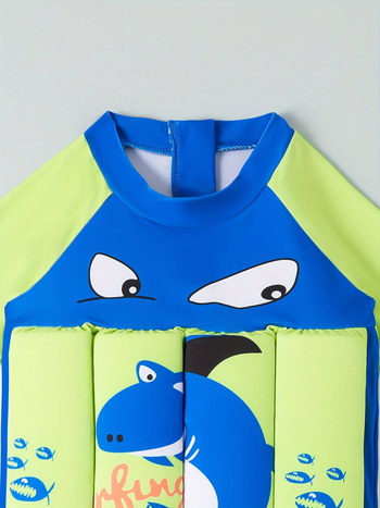 Παιδικό μαγιό με πλευστότητα για αγόρια — 82% πολυεστέρας, ύφασμα πολυεστέρα