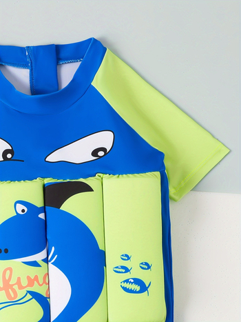 Παιδικό μαγιό με πλευστότητα για αγόρια — 82% πολυεστέρας, ύφασμα πολυεστέρα