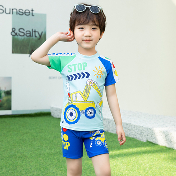 Δυοτμηματικό μαγιό για αγόρια με προστασία από τον ήλιο, γρήγορο στέγνωμα, ύφασμα νάιλον-σπαντέξ (85% σπαντέξ), επένδυση πολυεστέρα, στυλ briefs