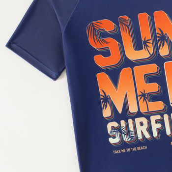 Παιδικό μαγιό αγοριών σε δύο κομμάτια – κοντό μανίκι, εκτύπωση, γρήγορο στέγνωμα, υψηλή ελαστικότητα; Υλικό: νάιλον; Εσωτερικό: πολυεστέρας 85%