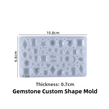 Yu Meiren σιλικόνο καλούπι για ρητίνη κοσμήματα – ακανόνιστα σχήματα (καρδιά, γεωμετρικό, σταγόνα, φεγγάρι, πεντάκτινο αστέρι) για σκουλαρίκια και μενταγιόν