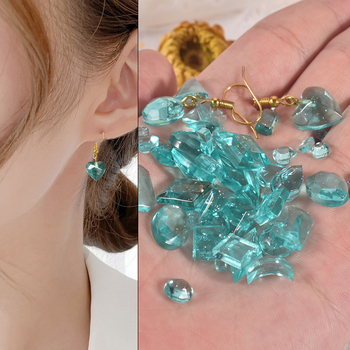 Yu Meiren σιλικόνο καλούπι για ρητίνη κοσμήματα – ακανόνιστα σχήματα (καρδιά, γεωμετρικό, σταγόνα, φεγγάρι, πεντάκτινο αστέρι) για σκουλαρίκια και μενταγιόν