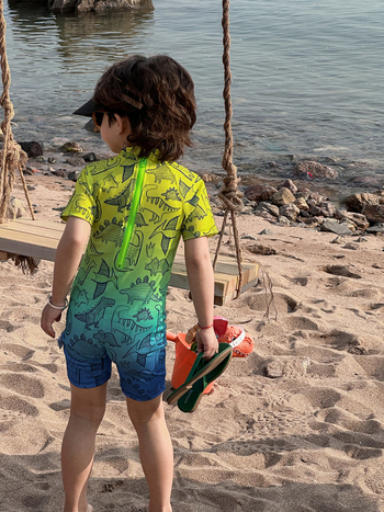 Ολόσωμο μαγιό για αγόρια, γρήγορο στέγνωμα πολυεστέρα, κορεάτικo στυλ καρτούν μοτίβο, για ηλικίες 1–8 ετών