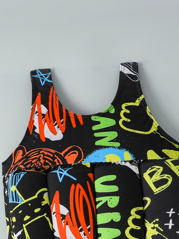 Παιδικό ολόσωμο μαγιό εκπαίδευσης πλευστότητας – πολυεστέρας 82%, στυλ briefs