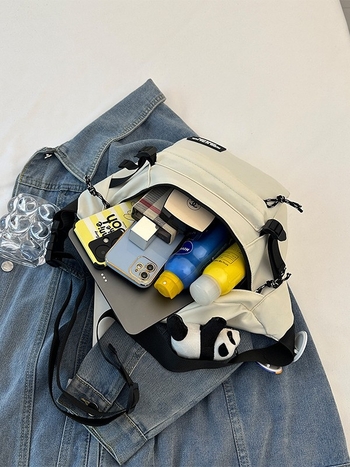 Crossbody táska — városi egyszerűség, nylon, poliészter bélés, dumpling bag stílus, mindennapi használat