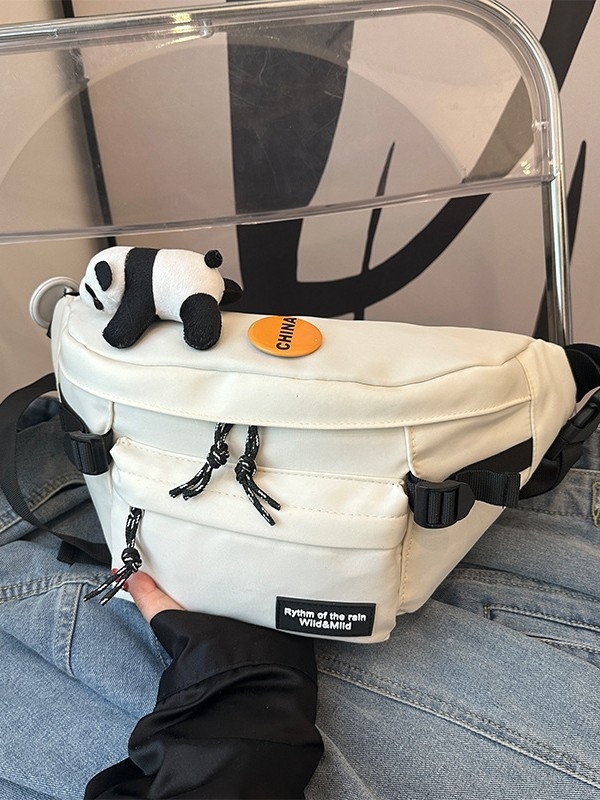 Crossbody táska — városi egyszerűség, nylon, poliészter bélés, dumpling bag stílus, mindennapi használat