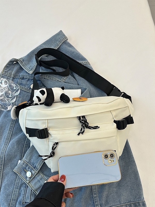 Crossbody táska — városi egyszerűség, nylon, poliészter bélés, dumpling bag stílus, mindennapi használat