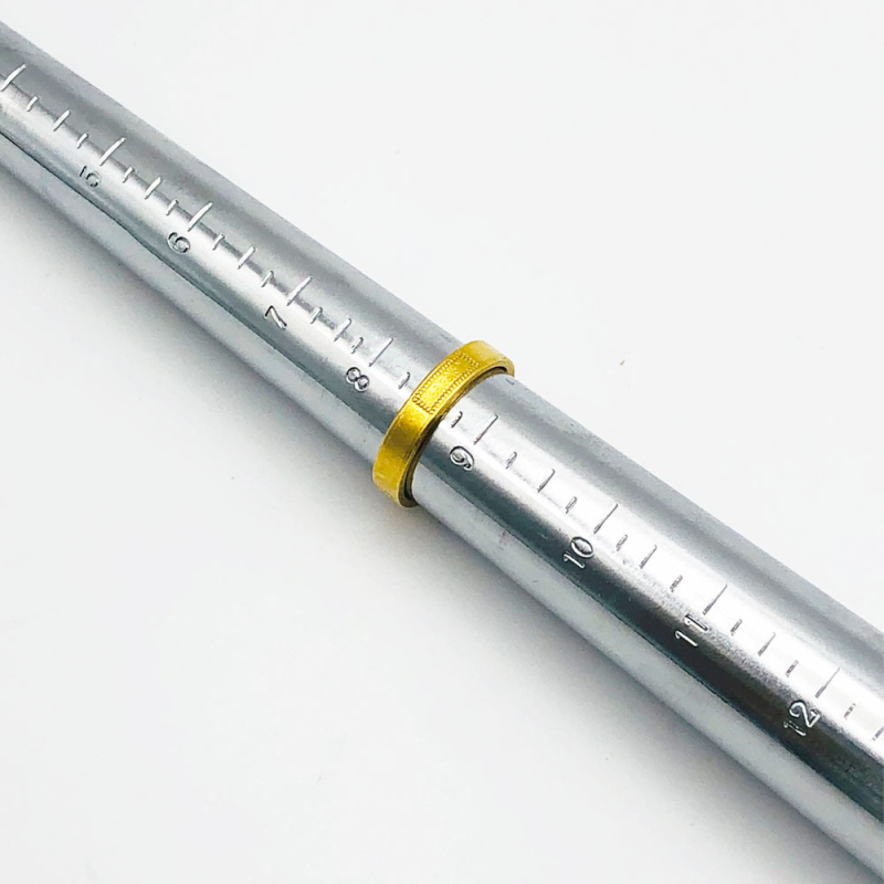 Szilárd rozsdamentes acél gyűrűmérő rúd, ékszerkészítéshez és gyűrűformázáshoz.