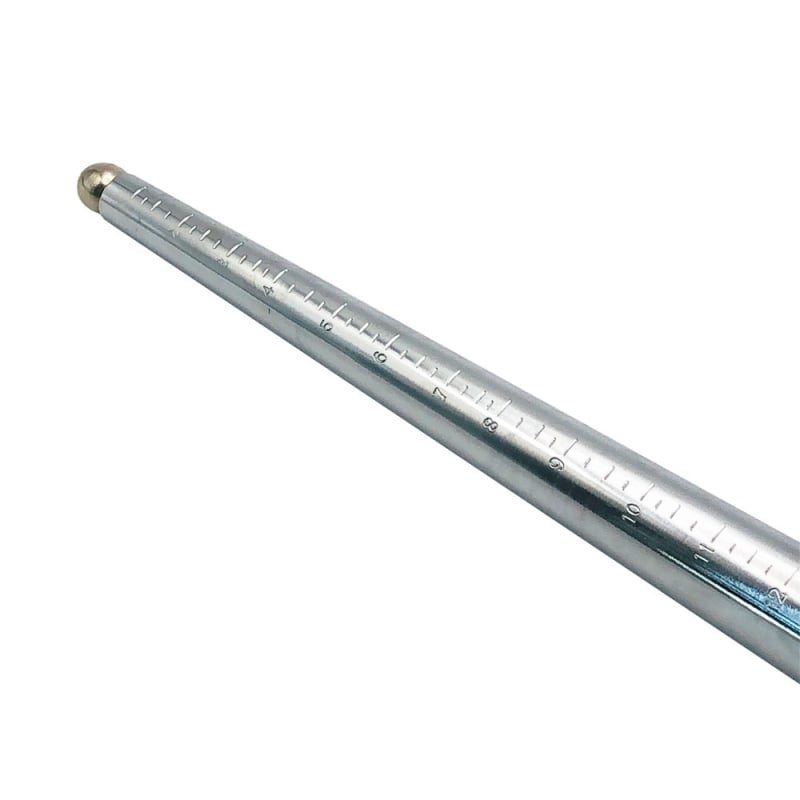 Szilárd rozsdamentes acél gyűrűmérő rúd, ékszerkészítéshez és gyűrűformázáshoz.