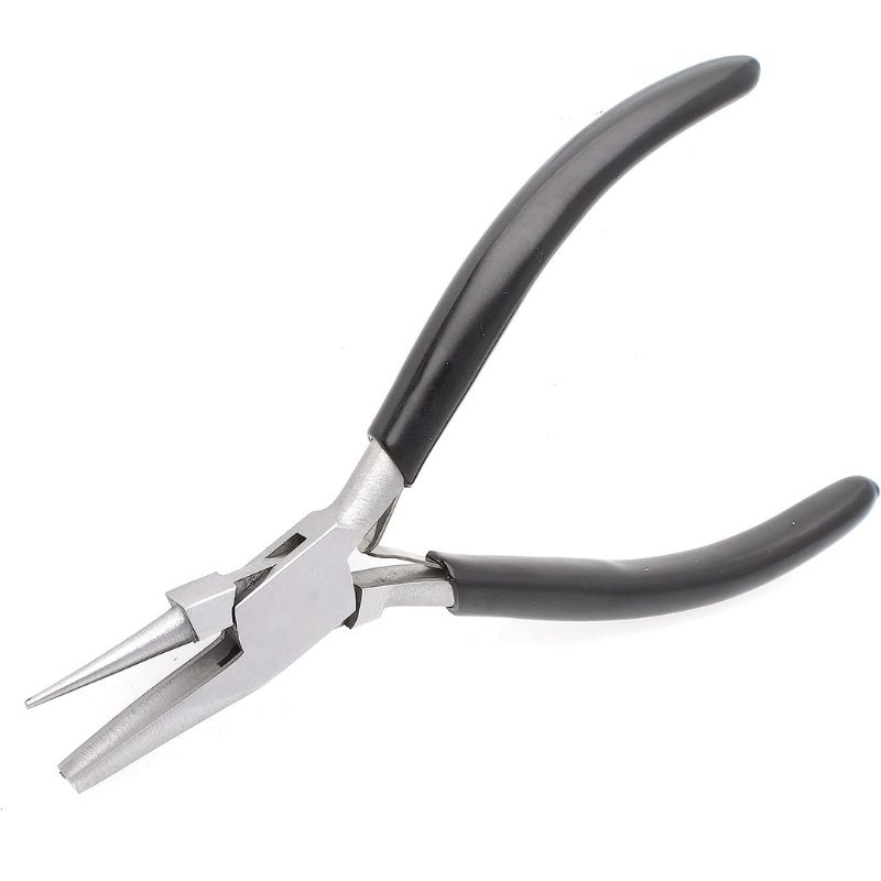 Nerūdijančio plieno vielos vyniojimo replės juvelyriniams dirbiniams, pół-griovelio ir pusiau apvalios žandikaulio, rankų darbo įrankis 14K aukso, sidabro ir vario laidams