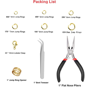 Σετ 1504 τεμάχια με ανοιχτές κλειδαριές καρχαρίας για επισκευή κολιέ – εργαλεία επισκευής κοσμημάτων και αξεσουάρ κατασκευής